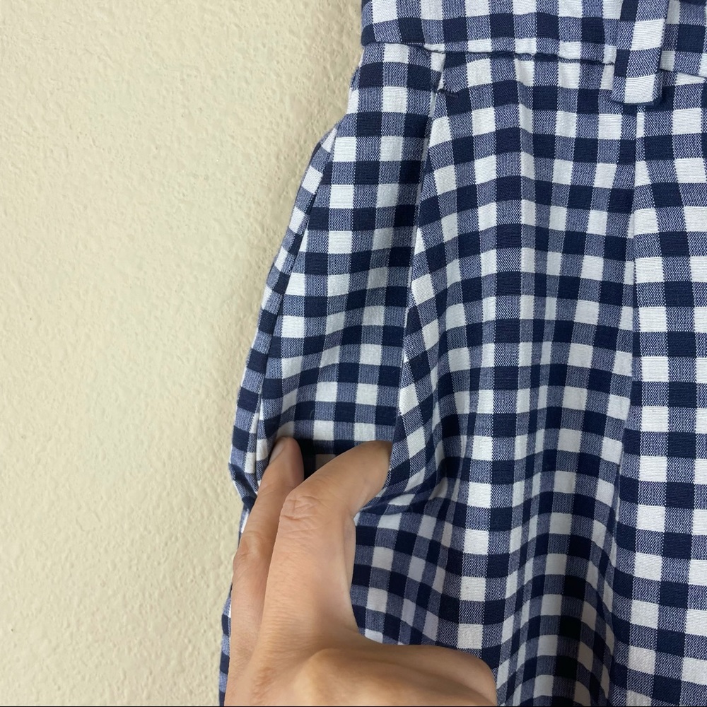 Zara Basic Checked Gingham High Waist Pants Small - image 3